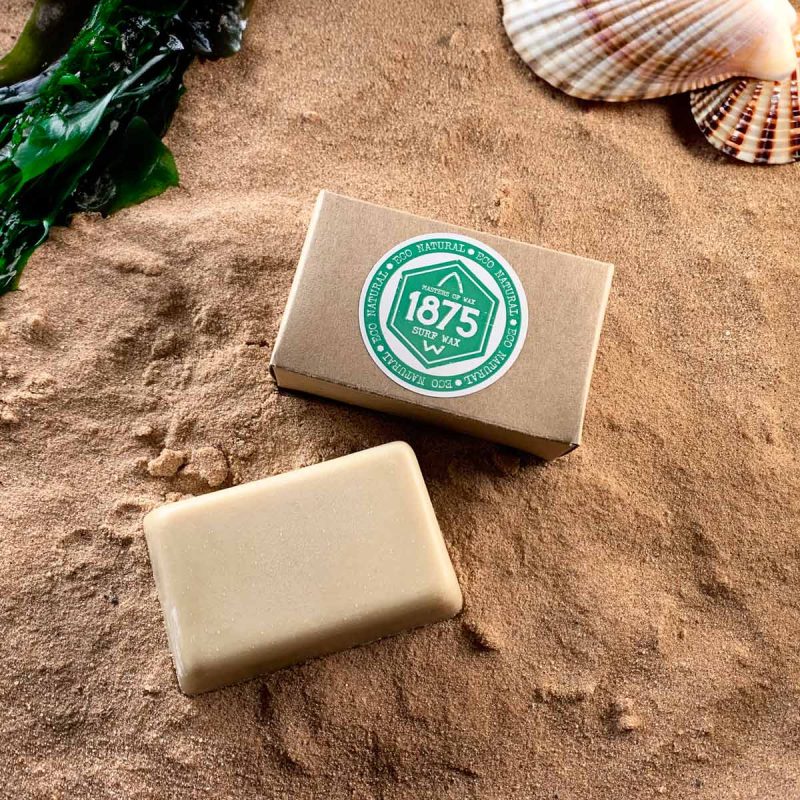 1875 Sports Waxes Surf Wax Eco Natural Top View Lifestyle