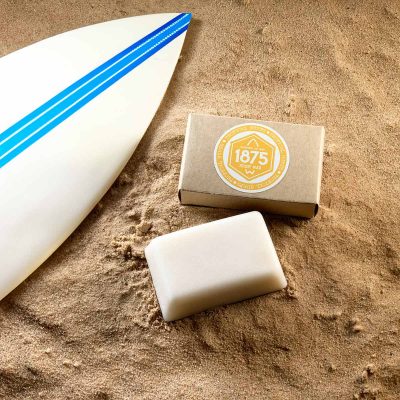 1875 Sports Waxes Surf Wax Tropical Humps Top View Lifestyle